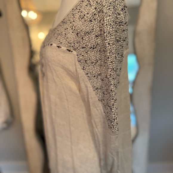 Medium Meadow Rue Anthropologie Cream Lace Detail Women's Top - Picture 4 of 8